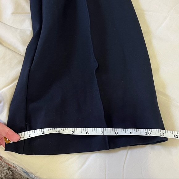 SPANX Navy Shaping Ponte Pull On Pants High Rise Slim Leg Work Travel EUC Size L - Picture 11 of 13